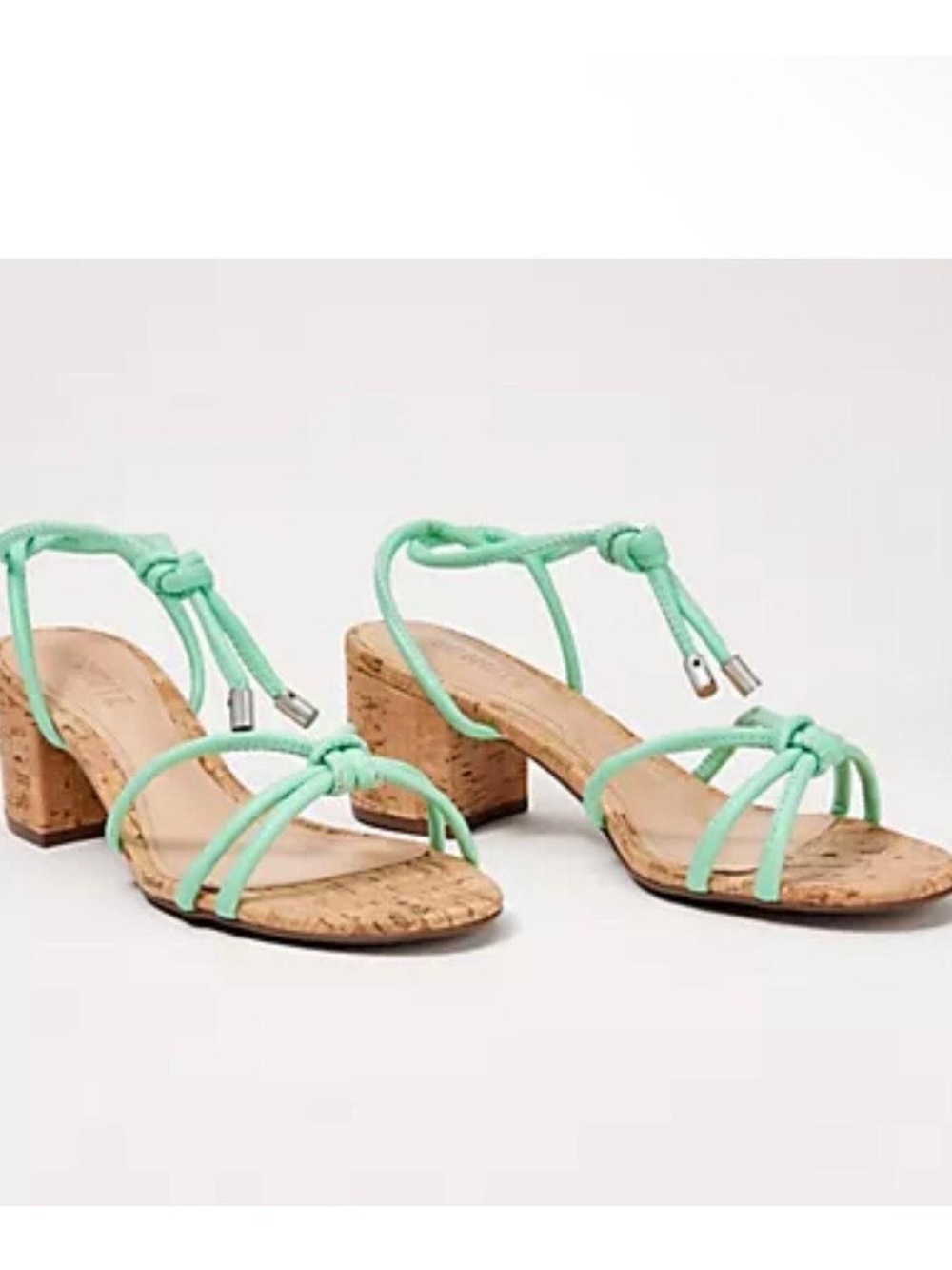 Schutz Suzy Mid Block Sandal Mint Size 8.5